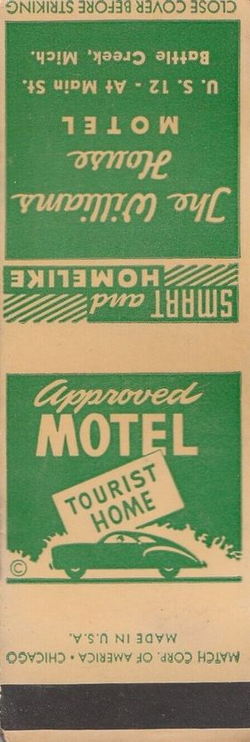 Williams House Motel - Matchbook (newer photo)